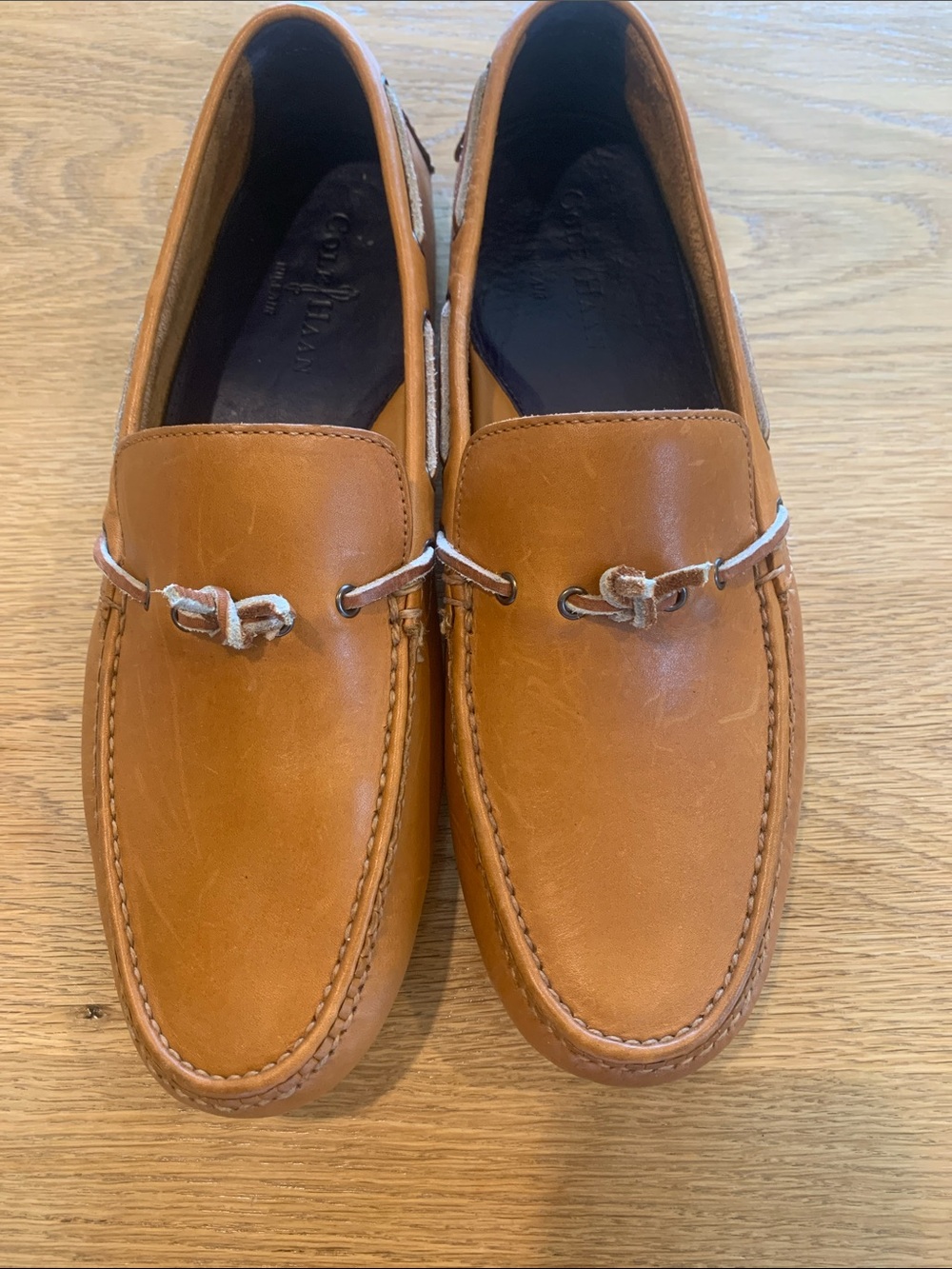 Cole Haan Brown Leather Slip-On Driving Loafers